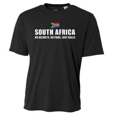 South Africa No Helmets No Pads Just Balls South Africa Rugb Cooling Performance Crew T-Shirt