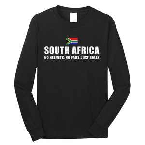 South Africa No Helmets No Pads Just Balls South Africa Rugb Long Sleeve Shirt