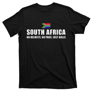 South Africa No Helmets No Pads Just Balls South Africa Rugb T-Shirt