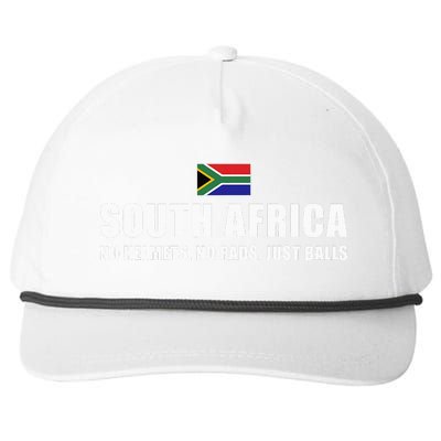 South Africa No Helmets No Pads Just Balls South Africa Rugb Snapback Five-Panel Rope Hat