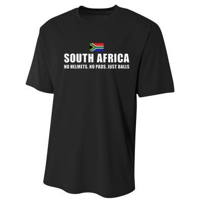 South Africa No Helmets No Pads Just Balls South Africa Rugb Performance Sprint T-Shirt