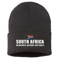 South Africa No Helmets No Pads Just Balls South Africa Rugb Sustainable Knit Beanie