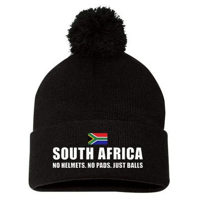 South Africa No Helmets No Pads Just Balls South Africa Rugb Pom Pom 12in Knit Beanie