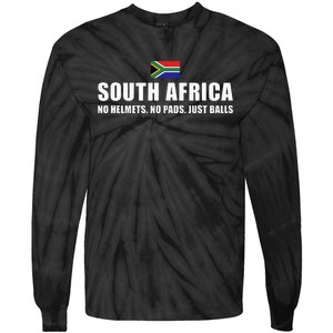 South Africa No Helmets No Pads Just Balls South Africa Rugb Tie-Dye Long Sleeve Shirt