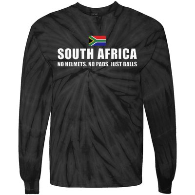 South Africa No Helmets No Pads Just Balls South Africa Rugb Tie-Dye Long Sleeve Shirt