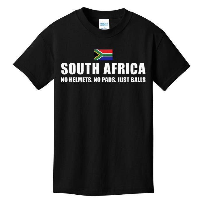 South Africa No Helmets No Pads Just Balls South Africa Rugb Kids T-Shirt