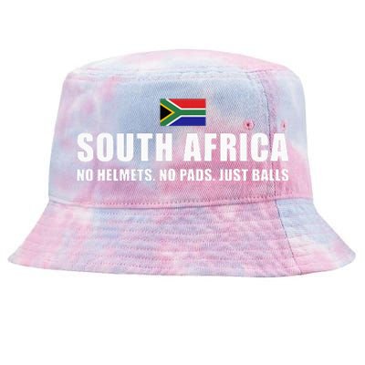 South Africa No Helmets No Pads Just Balls South Africa Rugb Tie-Dyed Bucket Hat