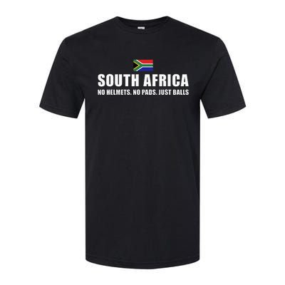 South Africa No Helmets No Pads Just Balls South Africa Rugb Softstyle® CVC T-Shirt