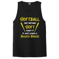 Softball AinT Nothing Soft About It Funny Softball Player PosiCharge Competitor Tank