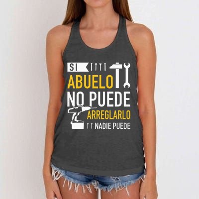 Si Abuelo No Puede Arreglarlo Nadie Puede Para Día Del Padre Women's Knotted Racerback Tank