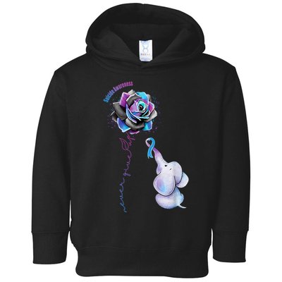 Suicide Awareness Never Give Up Elephant Toddler Hoodie
