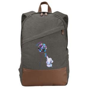 Suicide Awareness Never Give Up Elephant Cotton Canvas Backpack