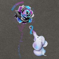 Suicide Awareness Never Give Up Elephant Cotton Canvas Backpack