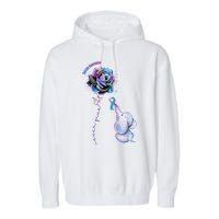 Suicide Awareness Never Give Up Elephant Garment-Dyed Fleece Hoodie