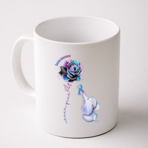 Suicide Awareness Never Give Up Elephant Coffee Mug