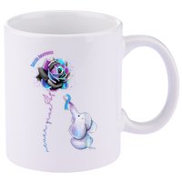 Suicide Awareness Never Give Up Elephant 11oz C Handle Ceramic Mug