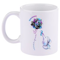 Suicide Awareness Never Give Up Elephant 11oz C Handle Ceramic Mug