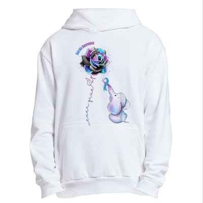 Suicide Awareness Never Give Up Elephant Urban Pullover Hoodie