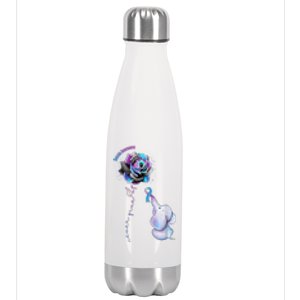 Suicide Awareness Never Give Up Elephant Stainless Steel Insulated Water Bottle