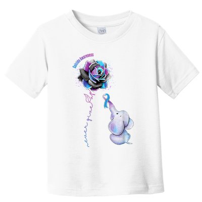 Suicide Awareness Never Give Up Elephant Toddler T-Shirt
