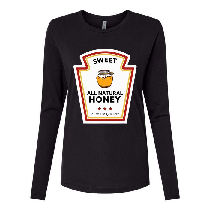 Sweet All Natural Honey Condiment Group Costume Womens Cotton Relaxed Long Sleeve T-Shirt