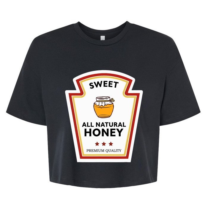 Sweet All Natural Honey Condiment Group Costume Bella+Canvas Jersey Crop Tee