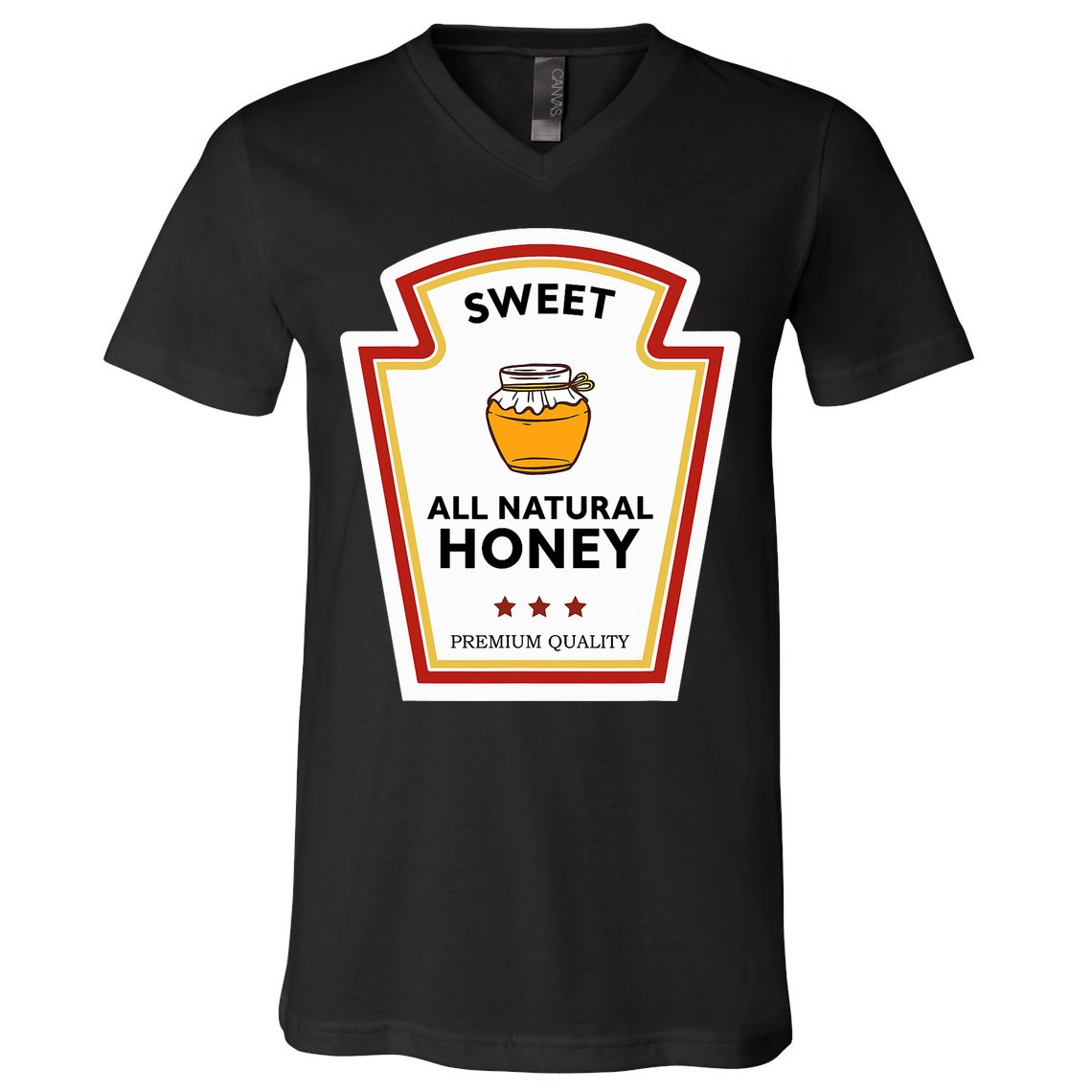 Sweet All Natural Honey Condiment Group Costume V-Neck T-Shirt