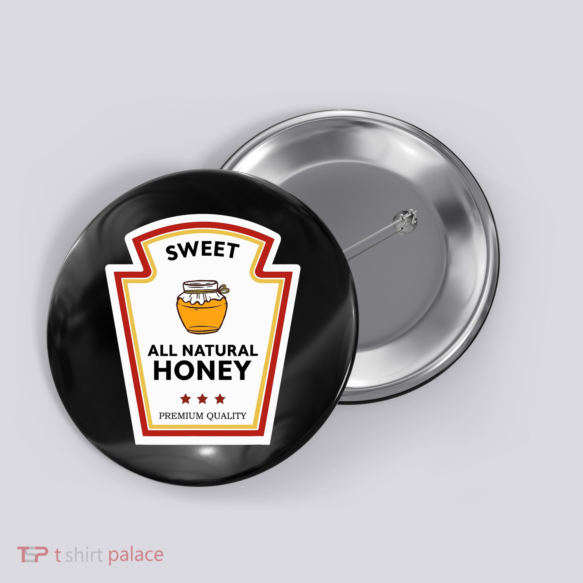 Sweet All Natural Honey Condiment Group Costume Button