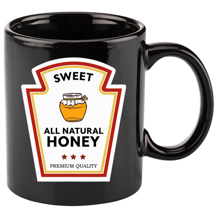 Sweet All Natural Honey Condiment Group Costume 11oz C Handle Ceramic Mug