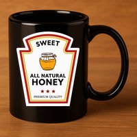 Sweet All Natural Honey Condiment Group Costume 11oz C Handle Ceramic Mug