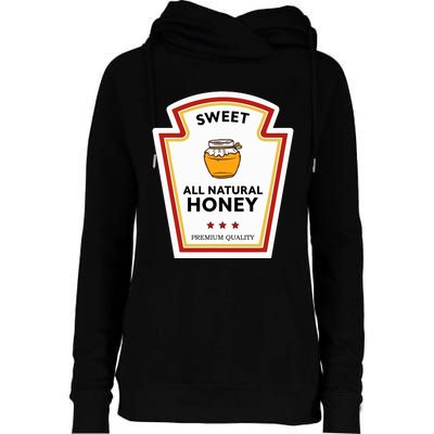 Sweet All Natural Honey Condiment Group Costume Womens Funnel Neck Pullover Hood