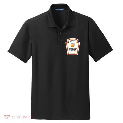 Sweet All Natural Honey Condiment Group Costume Dry Zone Grid Polo