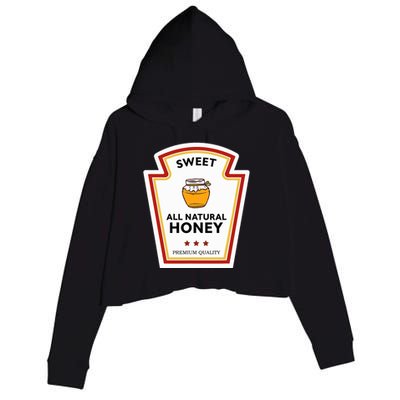 Sweet All Natural Honey Condiment Group Costume Crop Fleece Hoodie