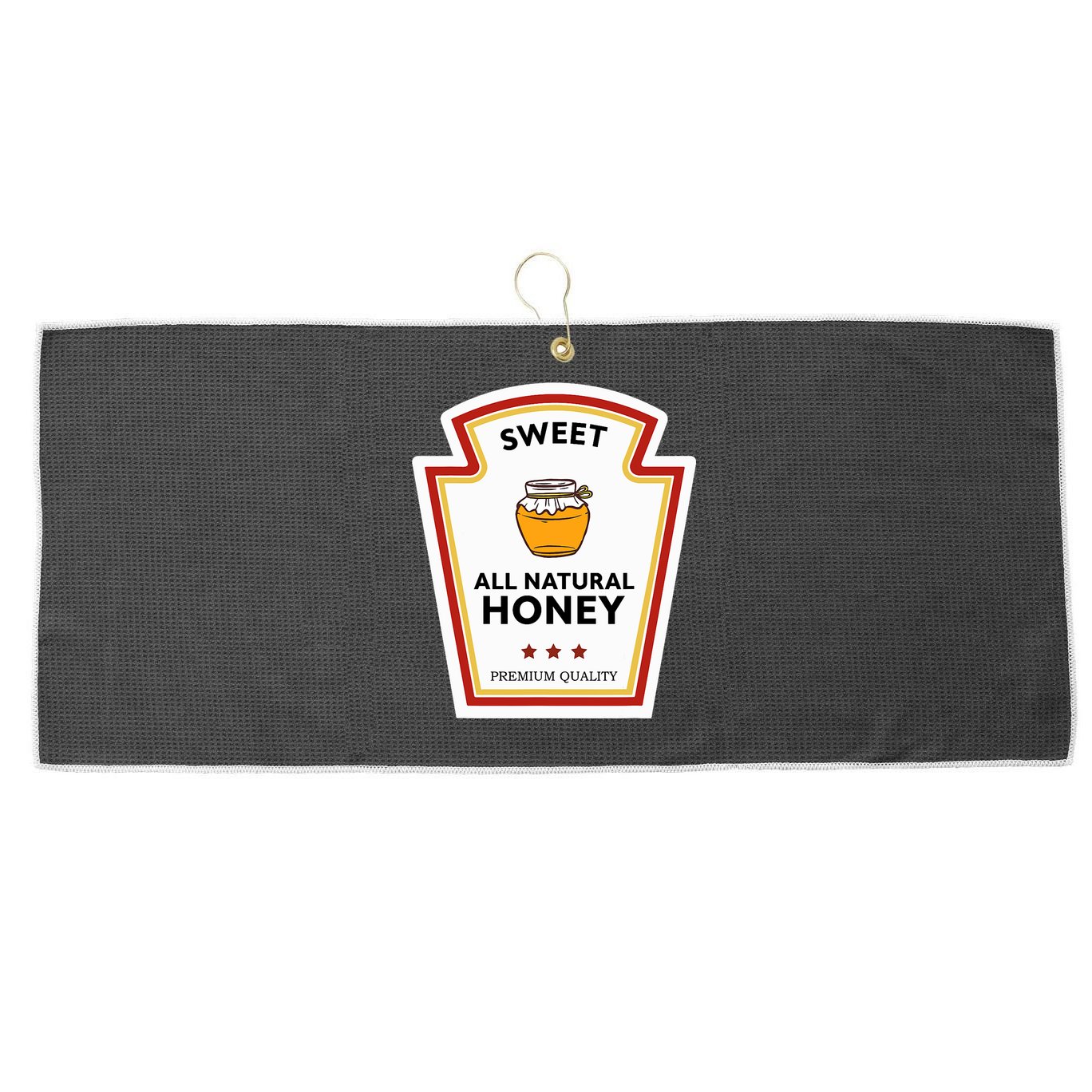 Sweet All Natural Honey Condiment Group Costume Large Microfiber Waffle Golf Towel