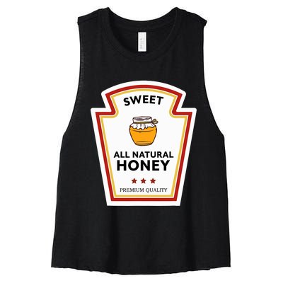 Sweet All Natural Honey Condiment Group Costume Women's Racerback Cropped Tank