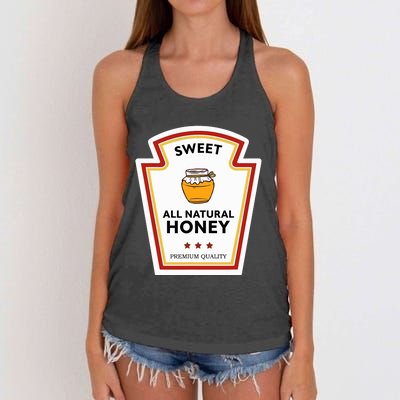 Sweet All Natural Honey Condiment Group Costume Women's Knotted Racerback Tank