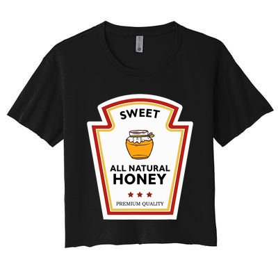 Sweet All Natural Honey Condiment Group Costume Women's Crop Top Tee