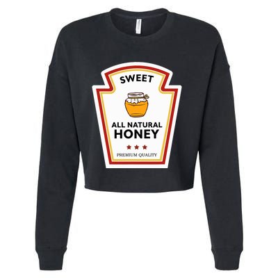 Sweet All Natural Honey Condiment Group Costume Cropped Pullover Crew