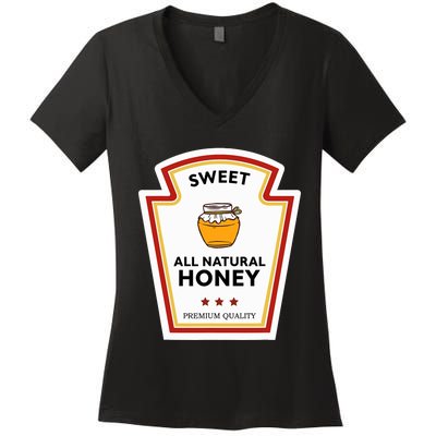 Sweet All Natural Honey Condiment Group Costume Women's V-Neck T-Shirt