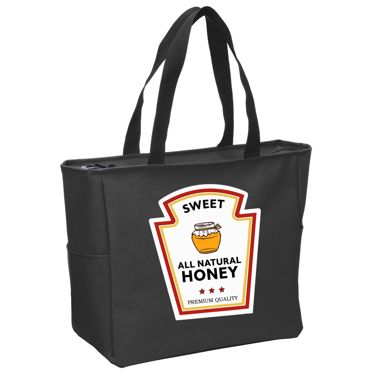 Sweet All Natural Honey Condiment Group Costume Zip Tote Bag
