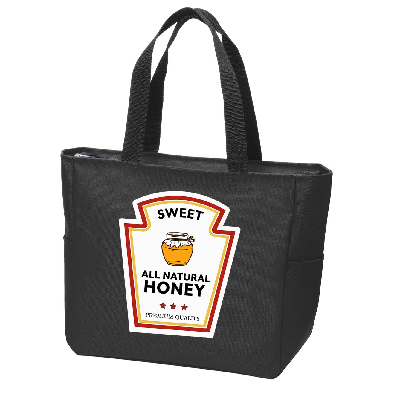 Sweet All Natural Honey Condiment Group Costume Zip Tote Bag