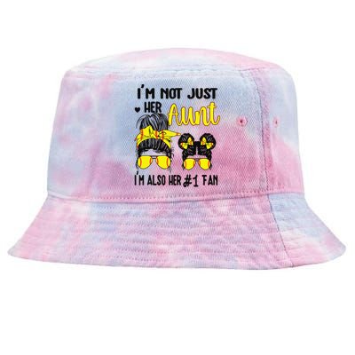 Softball Aunt Niece Proud Softball Auntie Tie-Dyed Bucket Hat