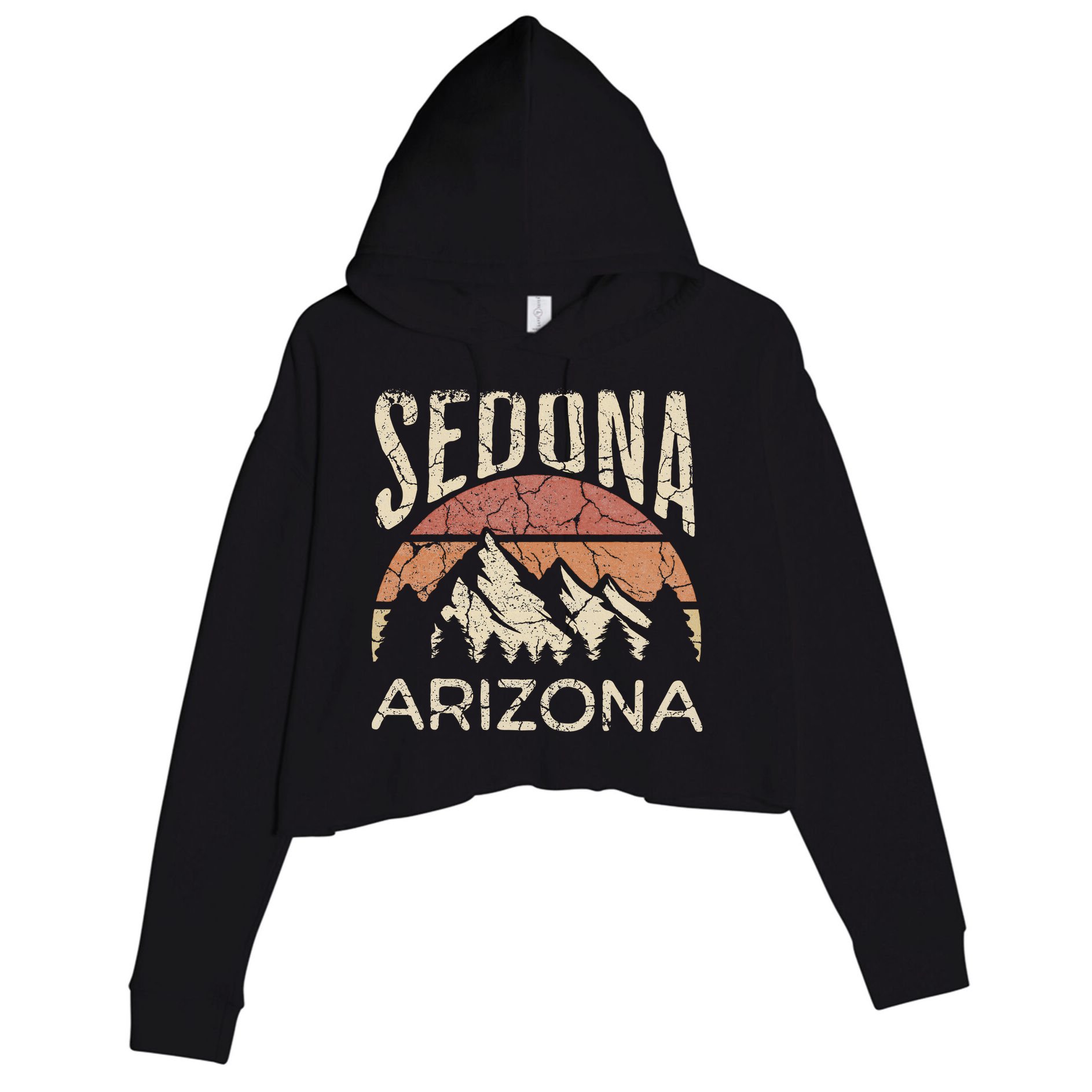 Sedona Arizona Nature Hiking Outdoors Crop Fleece Hoodie