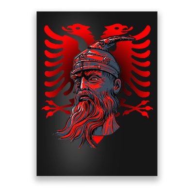 Skanderbeg Albanian National Hero Eagle Kosovo Albanian Poster