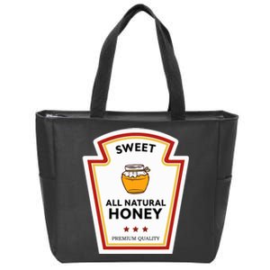 Sweet All Natural Honey Condiment Group Costume Zip Tote Bag