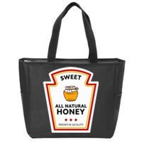 Sweet All Natural Honey Condiment Group Costume Zip Tote Bag