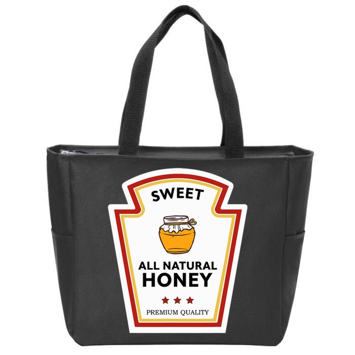 Sweet All Natural Honey Condiment Group Costume Zip Tote Bag