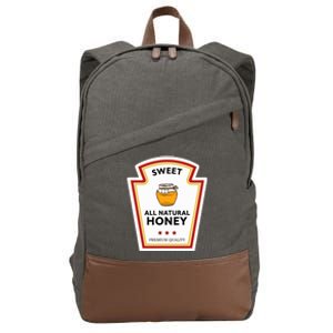 Sweet All Natural Honey Condiment Group Costume Cotton Canvas Backpack