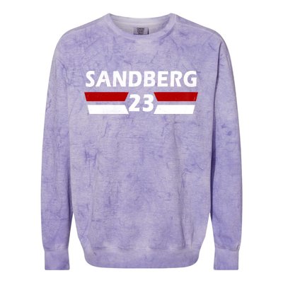 Sandberg 23 Vintage Baseball Colorblast Crewneck Sweatshirt