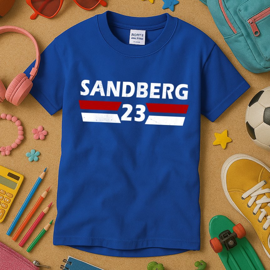Sandberg 23 Vintage Baseball Kids T-Shirt